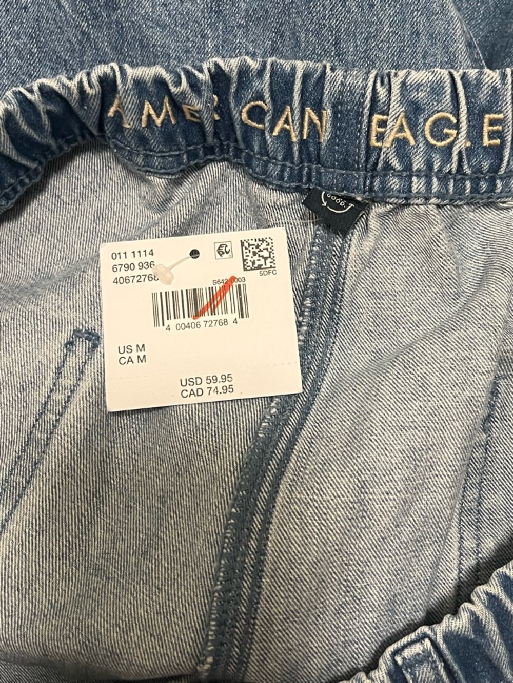 AE American Eagle Belted Loose Jean NWT Size Medium - Picture 3 of 15